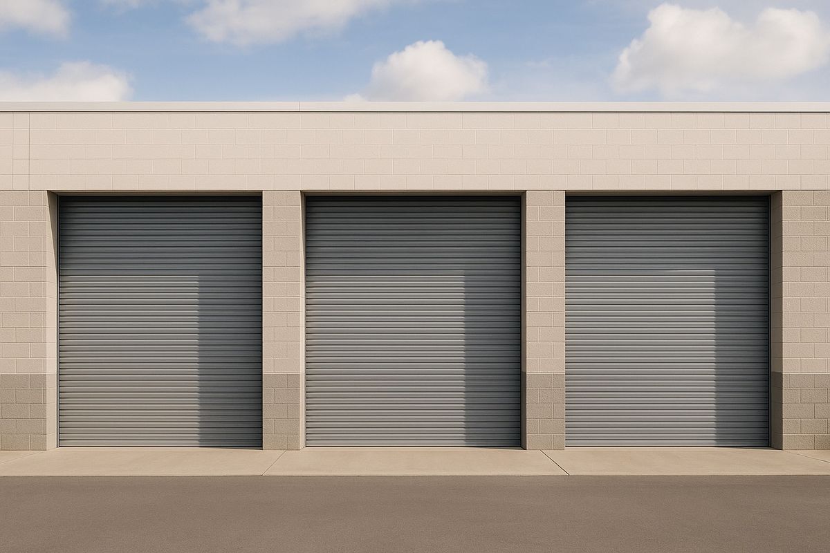 Professional garage door technician at work